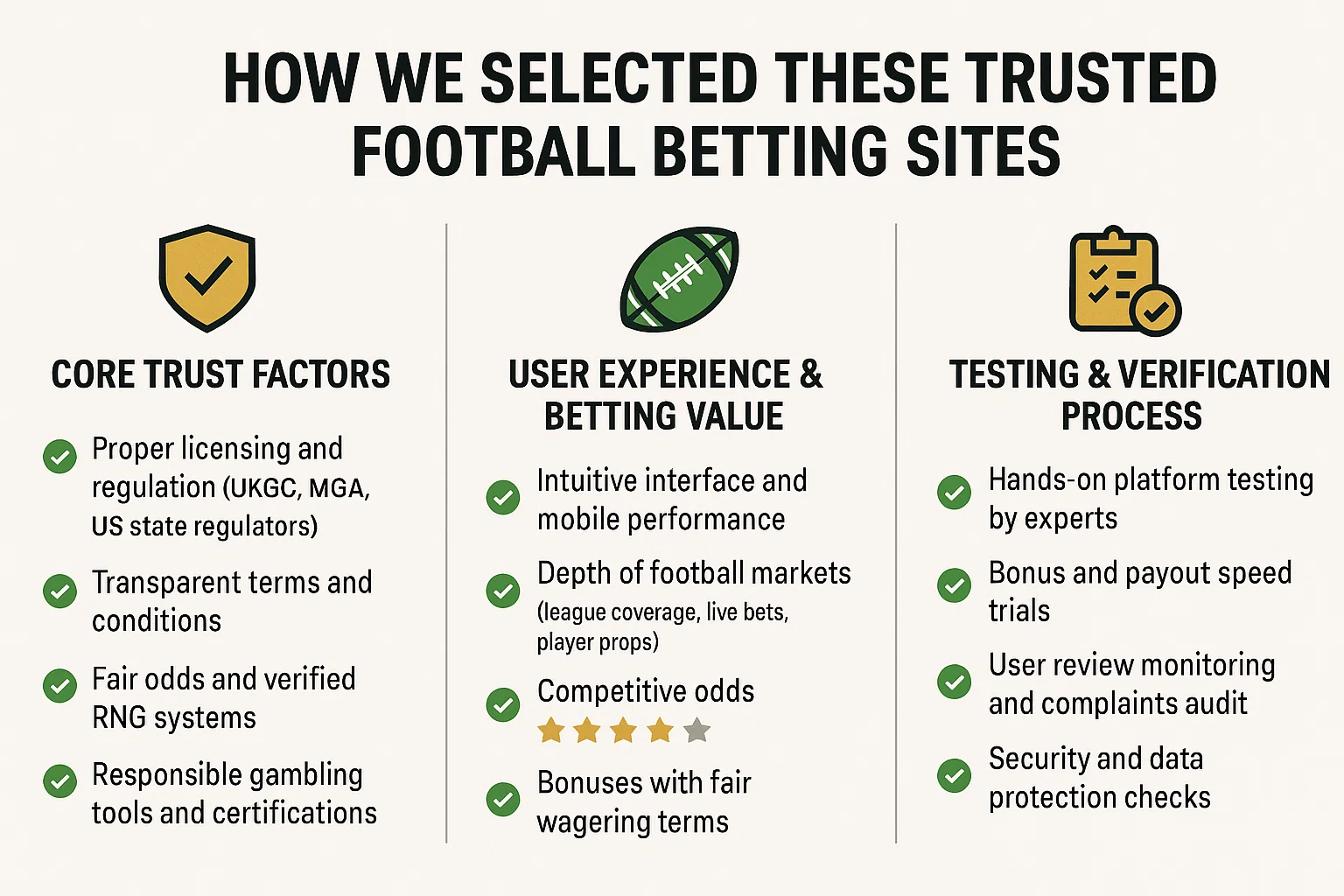 How We Selected These Trusted Football Betting Sites